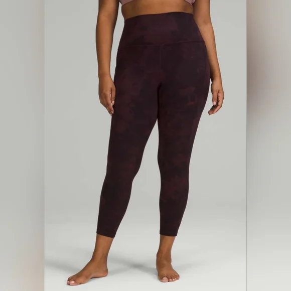 Lululemon Align HR Leggings With Pockets 25" W5DSRS 6 Diamond Dye Cassis Black - Picture 5 of 15